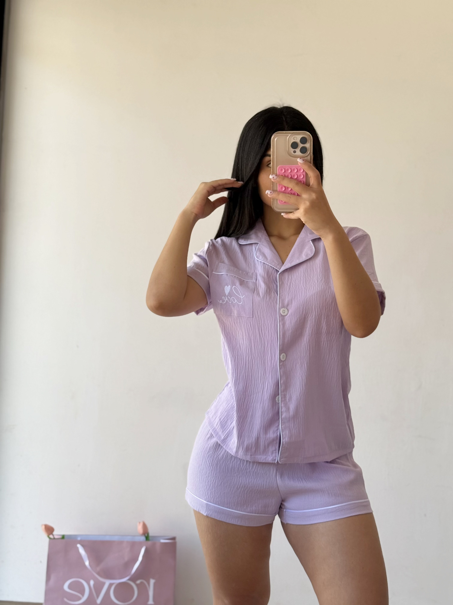 Pijama de short - Lila