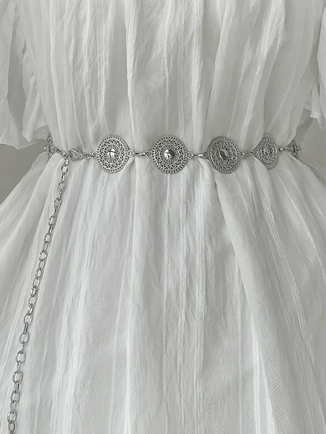 Faja plateada cadena caballos