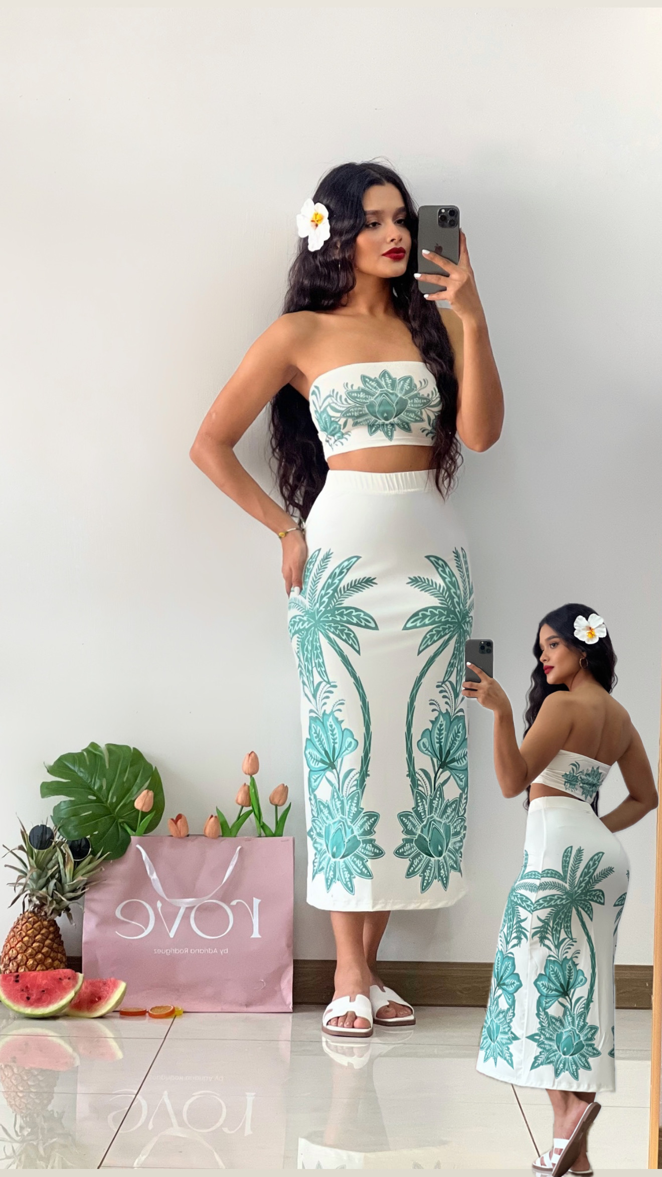 Conjunto Top + Midifalda Veraniego