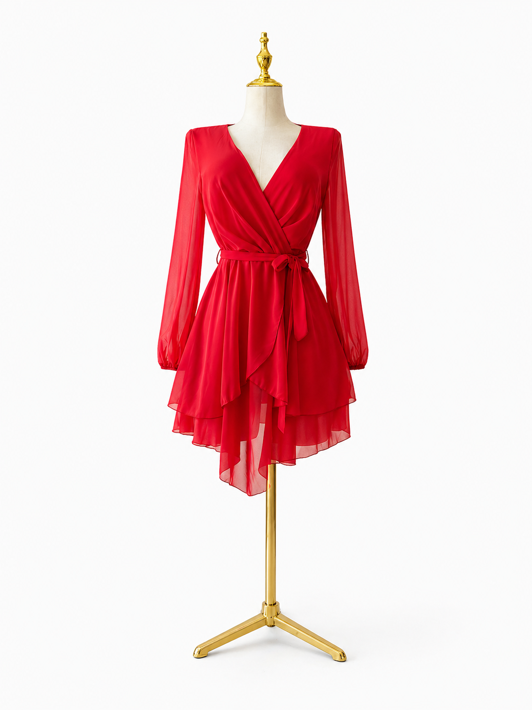 Vestido Manga Larga - Rojo - Talla S/M