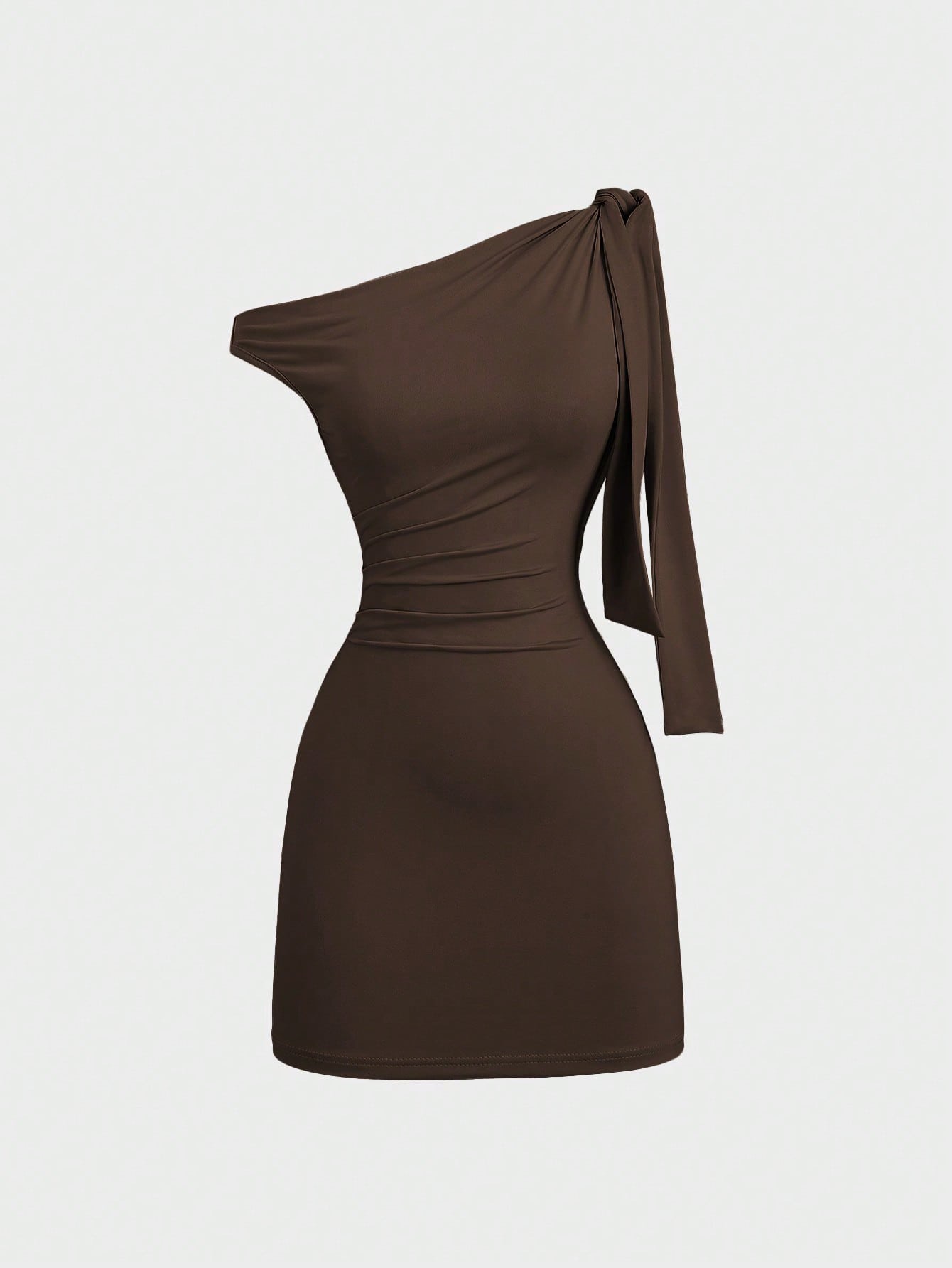 Vestido corto de amarrar en hombro