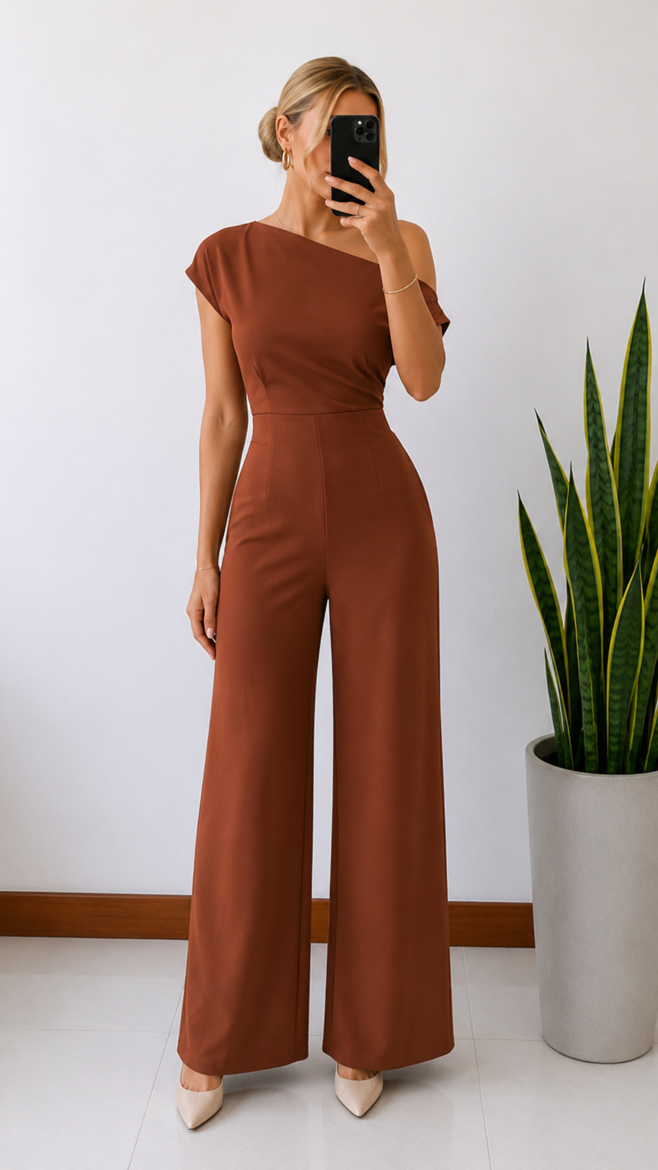 Jumpsuit formal terracota