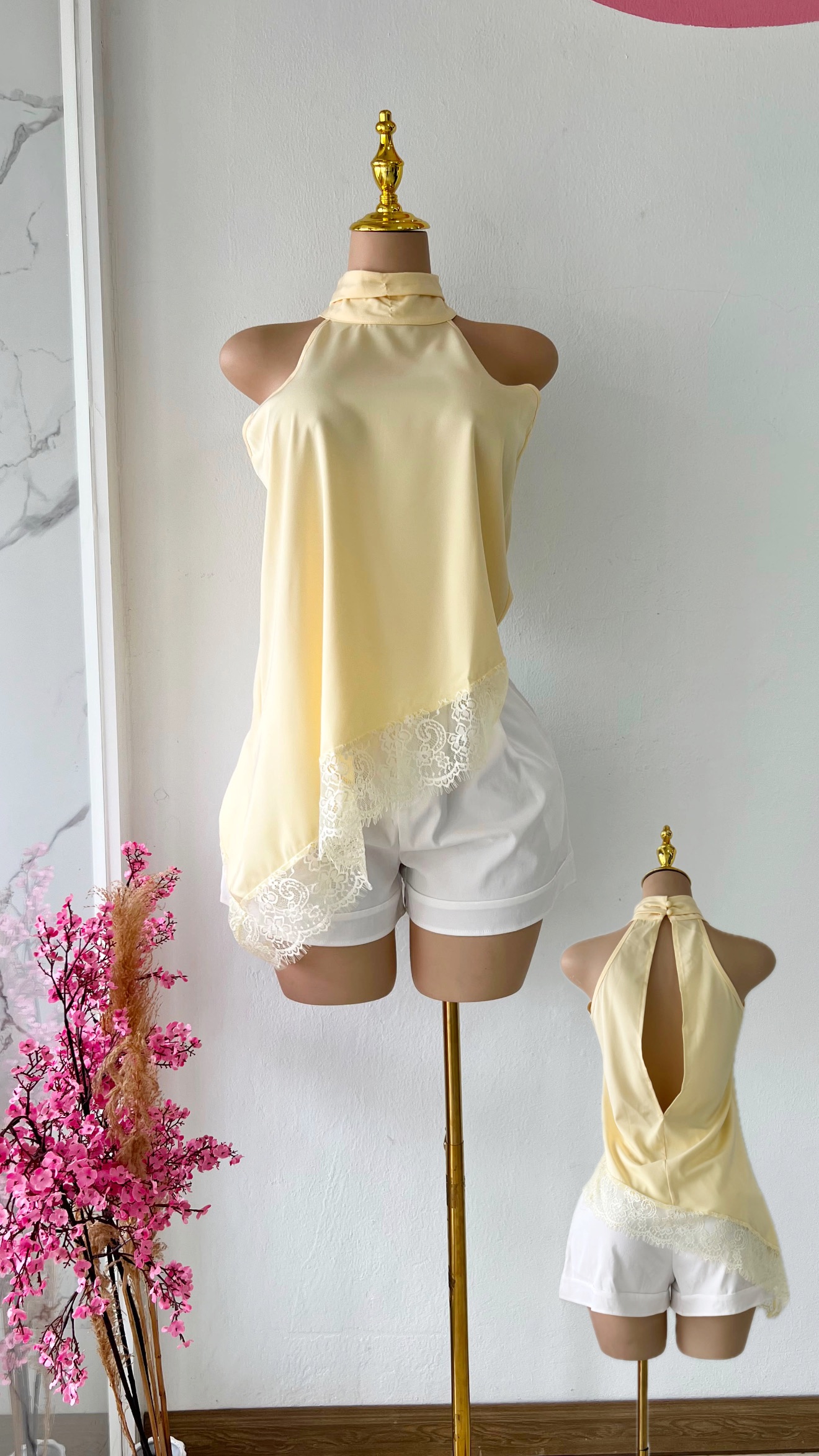 Blusa Saten Yellow