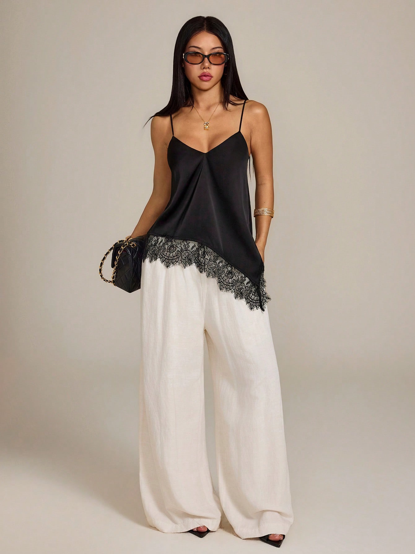 Blusa satén de tirantes