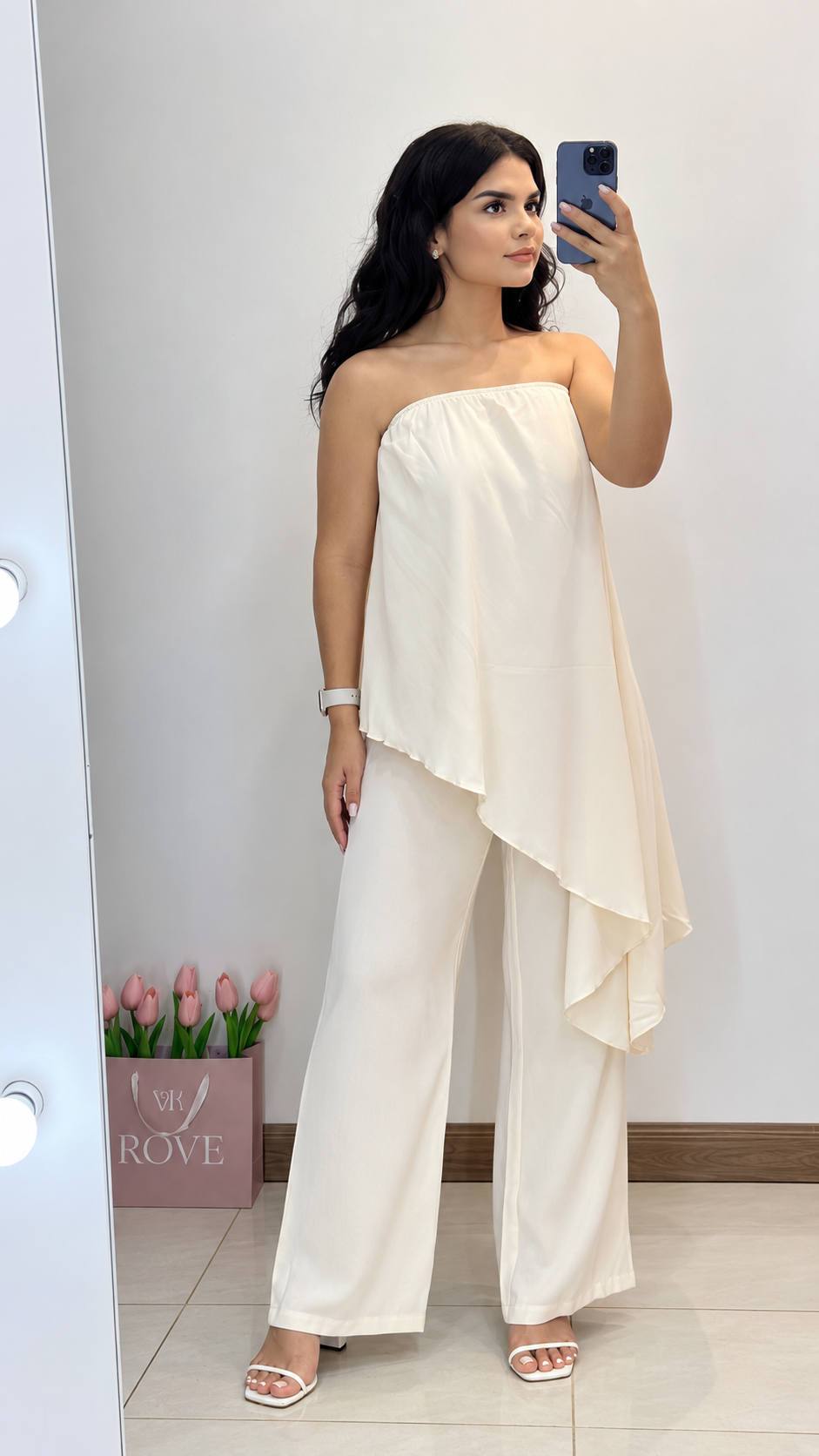 Jumpsuit efecto Bluson - Crema